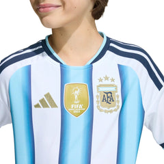 2026 Argentina Youth Stadium Home Soccer Jersey White / Icey Blue / Light Blue - Adidas