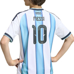 2026 Argentina Youth Stadium Home Messi #10 Soccer Jersey White / Icey Blue / Light Blue - Adidas