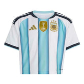2026 Argentina Women's Stadium Home Cropped Soccer Jersey White / Icey Blue / Light Blue - Adidas