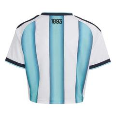 2026 Argentina Women's Stadium Home Cropped Soccer Jersey White / Icey Blue / Light Blue - Adidas