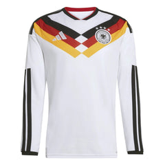 2026 Germany Men's Stadium Home Long-Sleeve Soccer Jersey White - Adidas