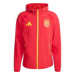 2026 Spain Men's Tiro Travel Full Zip Windbreaker Team Power Red 2 - Adidas