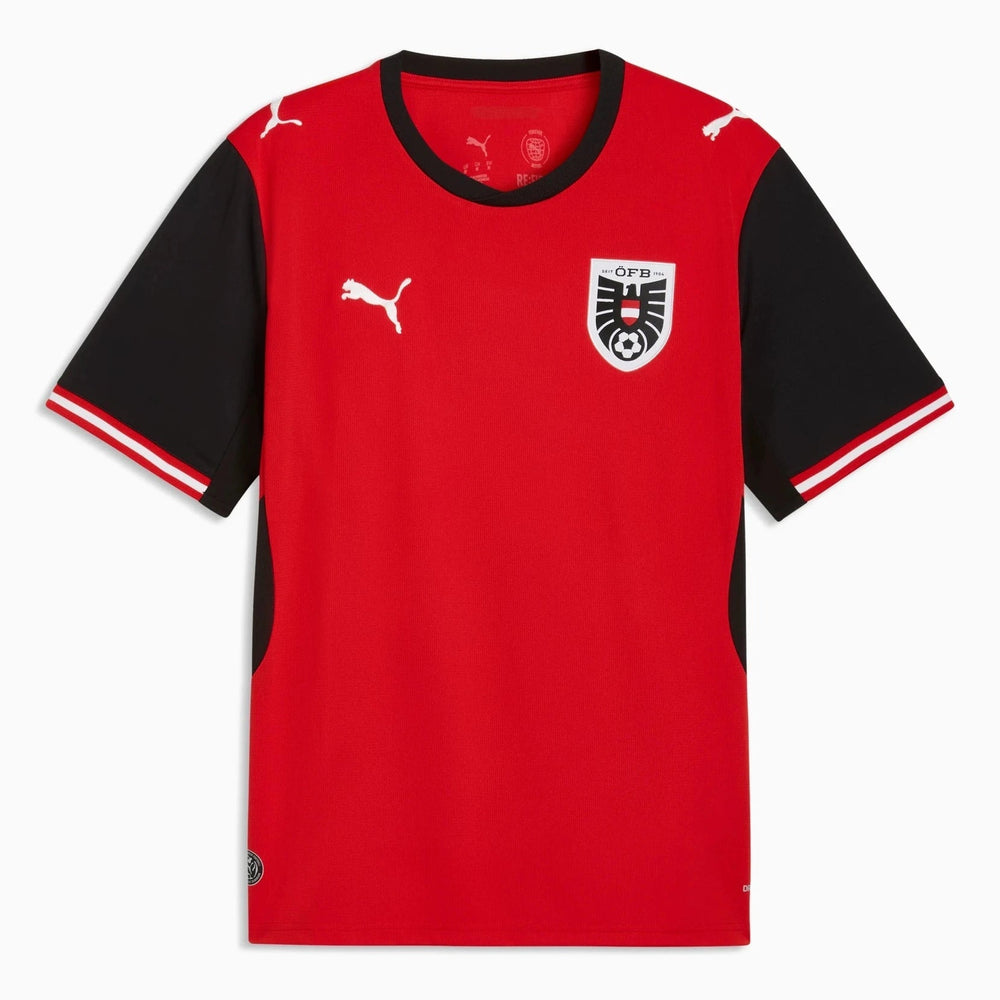 2026 Austria Men's Stadium Home Soccer Jersey Puma Red-Puma Black - Puma