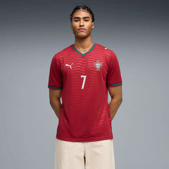 2026 Portugal Men's Stadium Home Ronaldo #7 Soccer Jersey Club Red-Green Lagoon - Puma