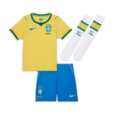 2026-27 Brazil Little Kids' Stadium Home Kit Canary/Light Menta/Geode Teal - Nike
