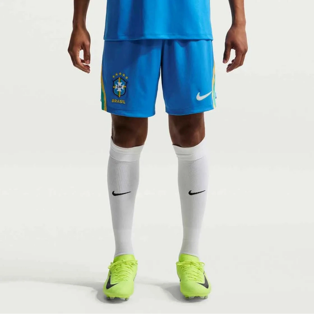 2026-27 Brazil Men's Stadium Home Shorts LT Photo Blue/Light Menta/White - Nike