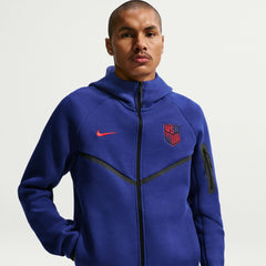 2026-27 USMNT Men's Full-Zip Tech Fleece Hoodie Deep Royal Blue/Challenge Red - Nike