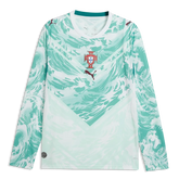 2026-27 Portugal Men's Stadium Away Long-Sleeve Soccer Jersey Puma White-Green Lagoon - Puma