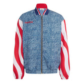 USA Men's Denim Graphic Track Top White / Dark Blue - Adidas