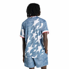 USA Men's Denim Graphic Jersey White / Dark Blue - Adidas