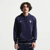 2026-27 France Men's Club French Terry Pullover Hoodie Blackened Blue/White - Nike