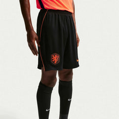 2026-27 Netherlands Men's Stadium Home Shorts Black/Hyper Crimson - Nike