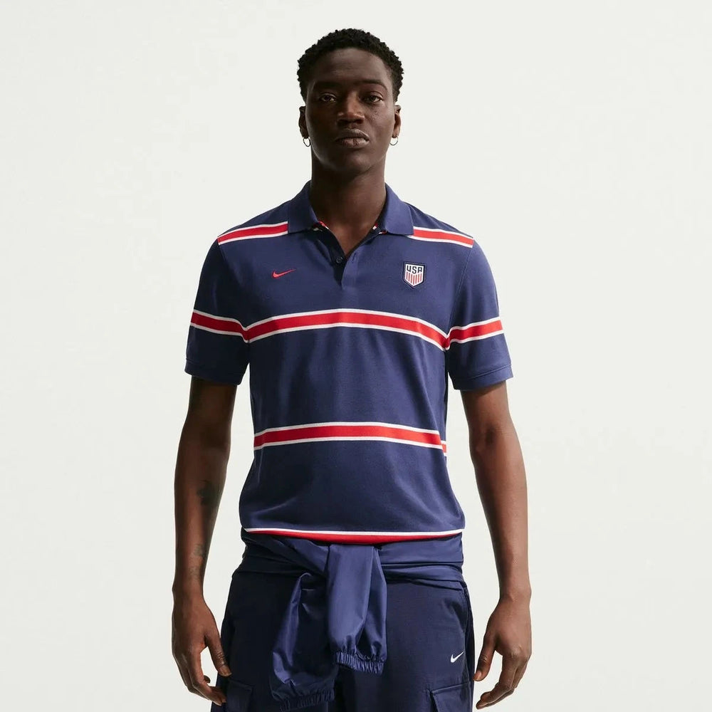 2026-27 USMNT Men's The Polo 2.0 Midnight Navy/Sail/University Red - Nike