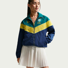 2026-27 Brazil Women's UV Woven Jacket Coastal Blue/Geode Teal/Midwest Gold/Midwest Gold - Nike