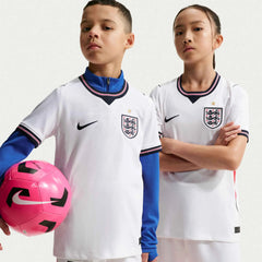 2026-27 England Youth Stadium Home Soccer Jersey White/Speed Red/Obsidian/Obsidian - Nike