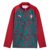2026-27 Portugal Youth 1/4 Zip Pre-Match Top Club Red-Green Lagoon - Puma
