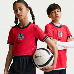2026-27 England Youth Stadium Away Soccer Jersey Speed Red/Obsidian/White/Obsidian - Nike