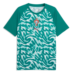 2026-27 Portugal Men's Pre-Match Soccer Jersey Green Lagoon-Ruby Shimmer - Puma