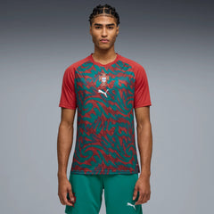 2026-27 Portugal Men's Pre-Match Soccer Jersey Club Red-Green Lagoon - Puma
