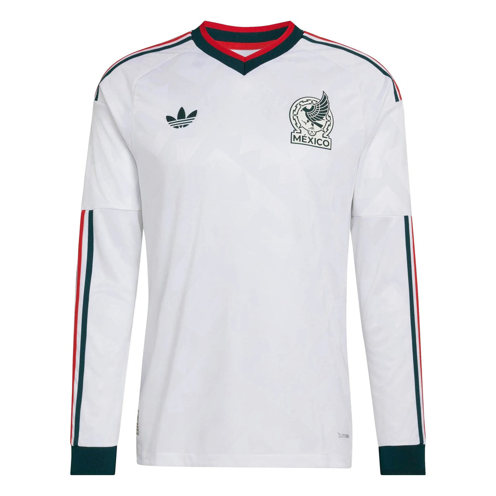 2026 Mexico Men's Authentic Away Long-Sleeve Soccer Jersey White - Adidas