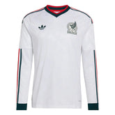 2026 Mexico Men's Authentic Away Long-Sleeve Soccer Jersey White - Adidas