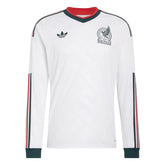 2026 Mexico Men's Stadium Away Long-Sleeve Soccer Jersey White - Adidas