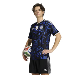 2026 Argentina Men's Authentic Away Soccer Jersey Black / Lucid Blue / Blue Burst - Adidas