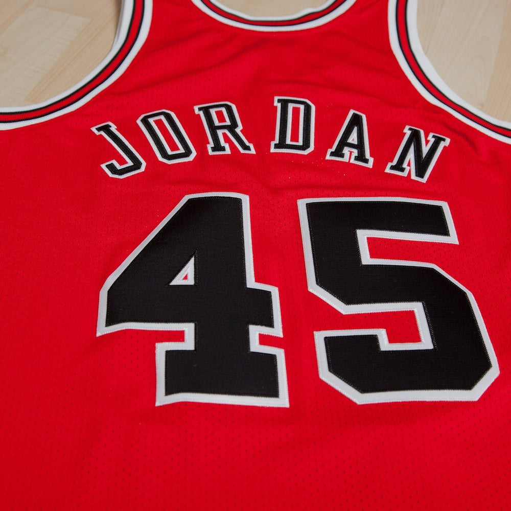Chicago Bulls Michael Jordan 1994-95 Road 45 Authentic Jersey sale On Sale