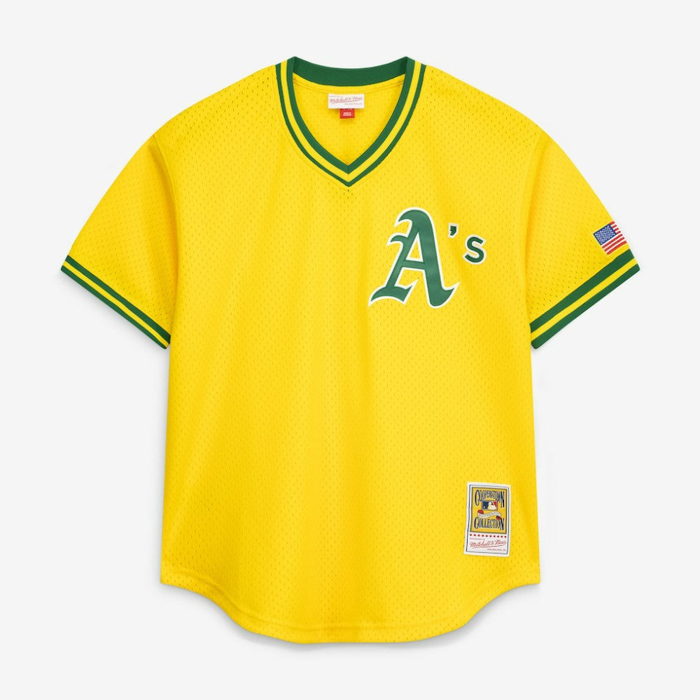 Rickey Henderson Athletics Mitchell & Ness Authentic Batting Practice Jersey | MLB On Sale