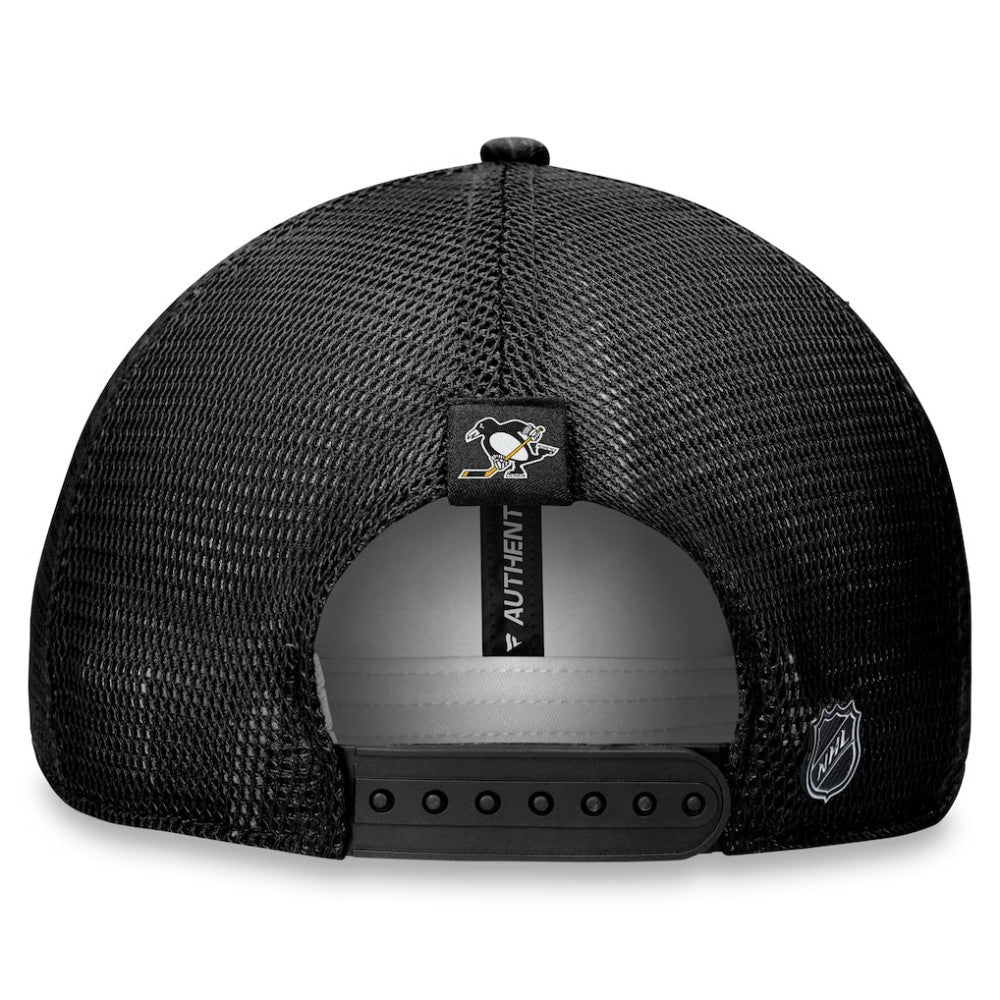 Pittsburgh Penguins Fanatics Women's Authentic Pro Road Trucker Adjustable Hat – Black Discount