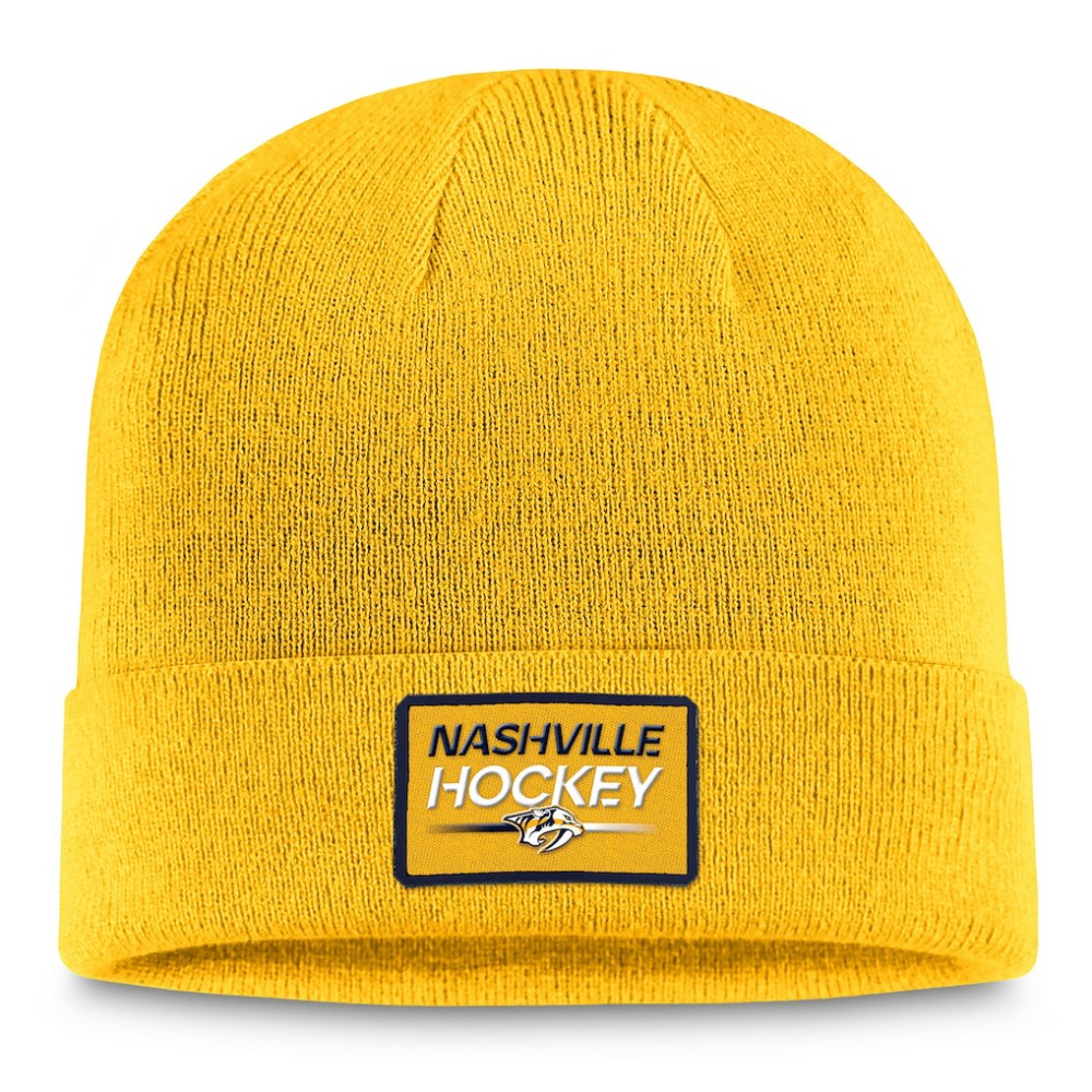 Nashville Predators Fanatics Authentic Pro Cuffed Knit Hat – Gold Discount