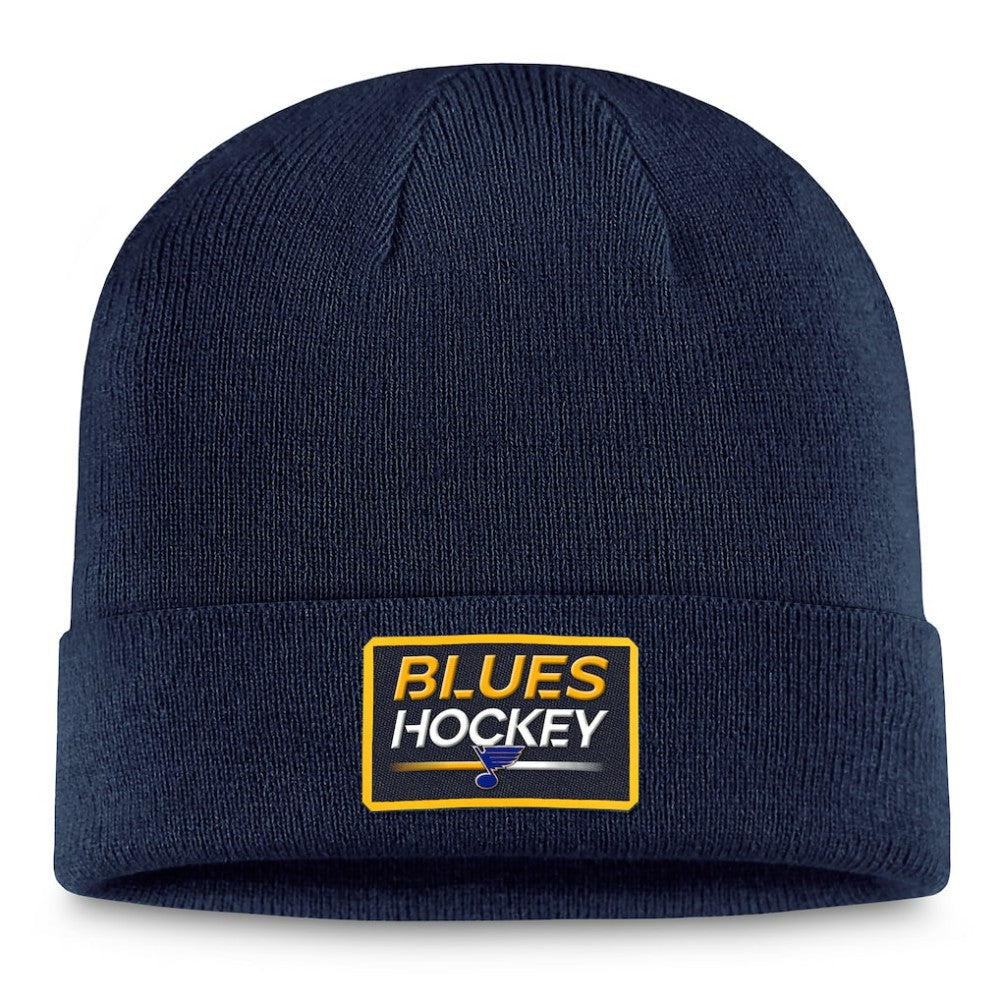 St. Louis Blues Fanatics Authentic Pro Cuffed Knit Hat – Navy Online