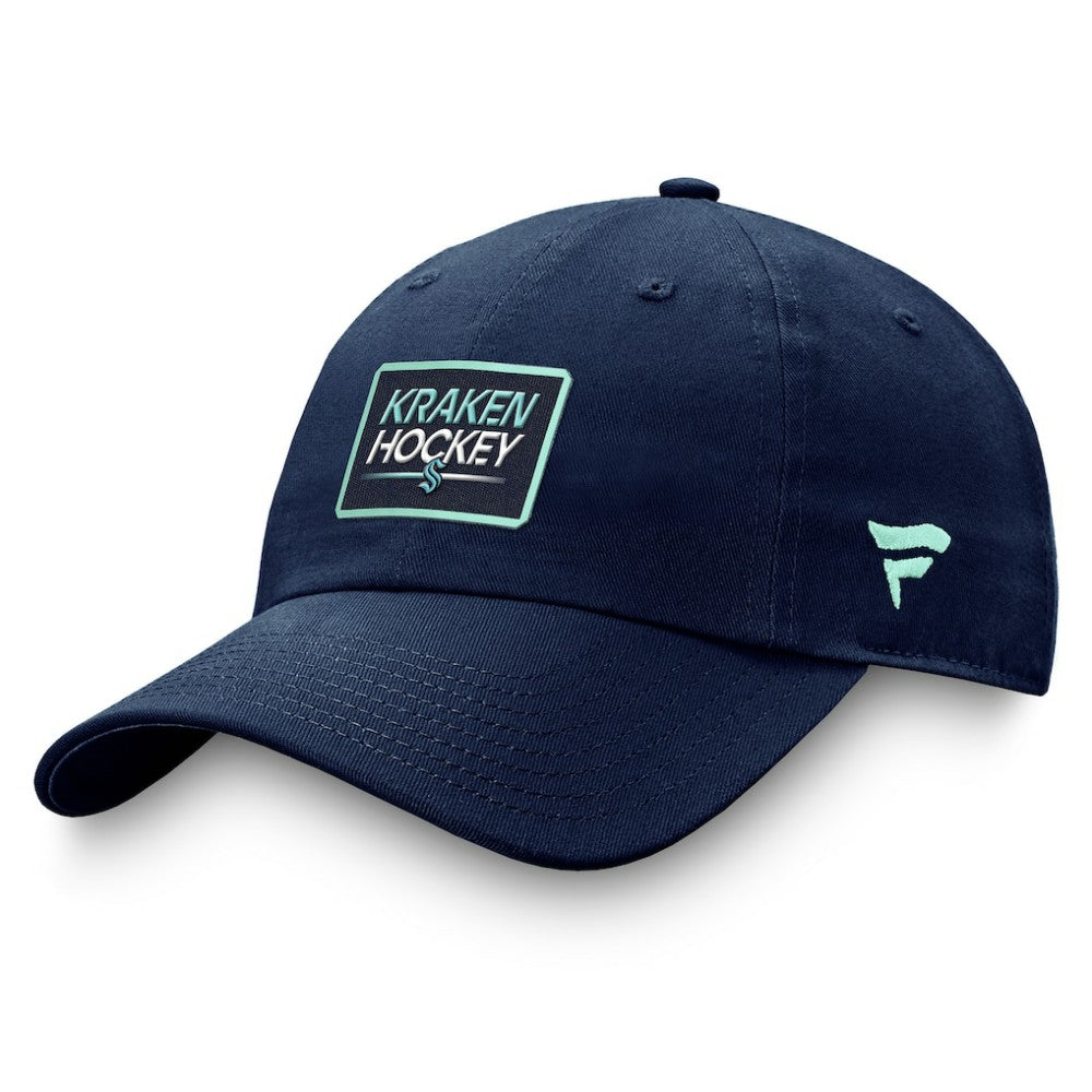 Seattle Kraken Fanatics Authentic Pro Prime Adjustable Hat – Deep Sea Blue Discount