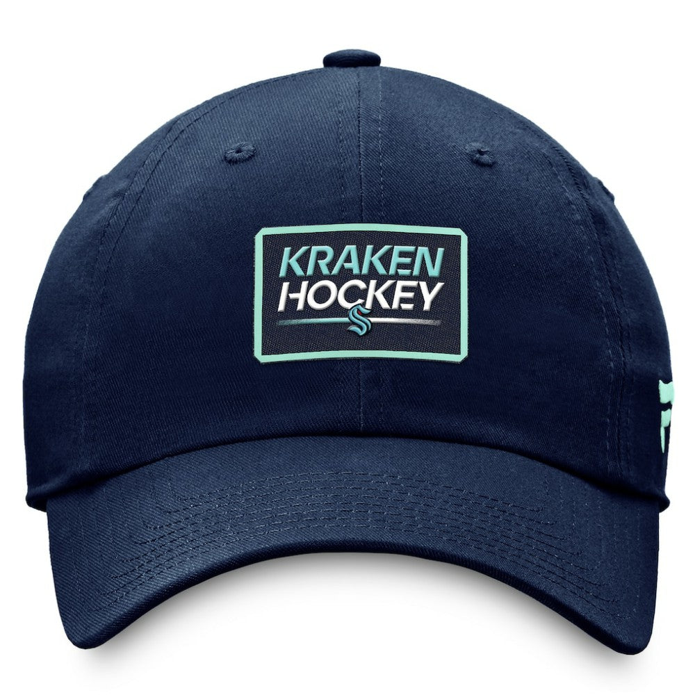 Seattle Kraken Fanatics Authentic Pro Prime Adjustable Hat – Deep Sea Blue Discount