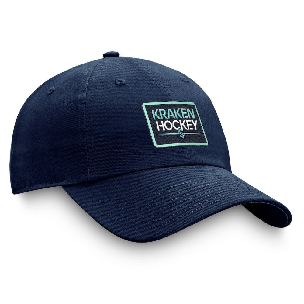Seattle Kraken Fanatics Authentic Pro Prime Adjustable Hat – Deep Sea Blue Discount