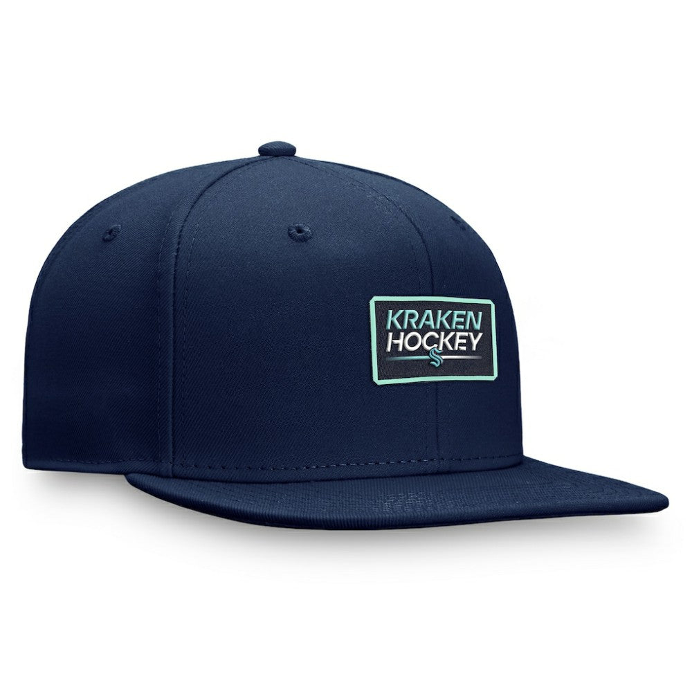 Seattle Kraken Fanatics Authentic Pro Prime Snapback Hat – Deep Sea Blue Outlet