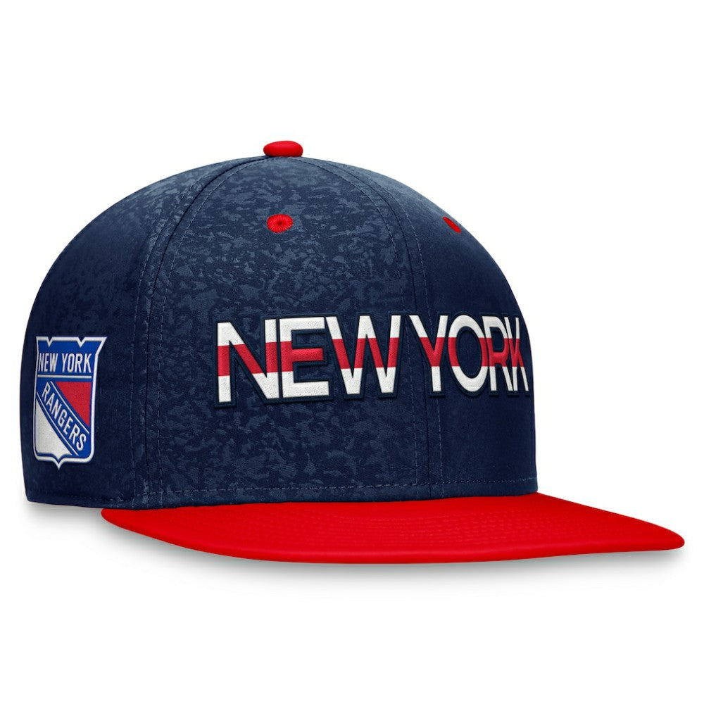 New York Rangers Fanatics Authentic Pro Rink Two-Tone Snapback Hat – Navy/ Red Discount