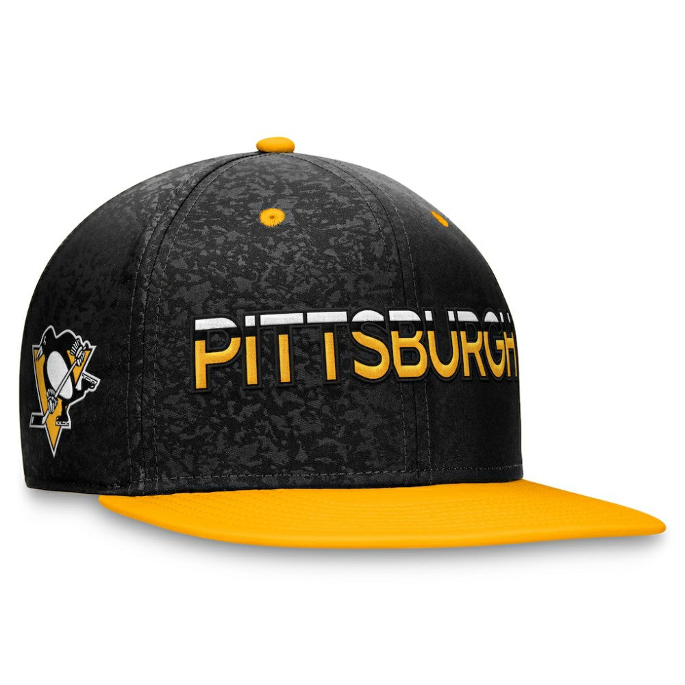 Pittsburgh Penguins Fanatics Authentic Pro Rink Two-Tone Snapback Hat – Black/Gold Discount