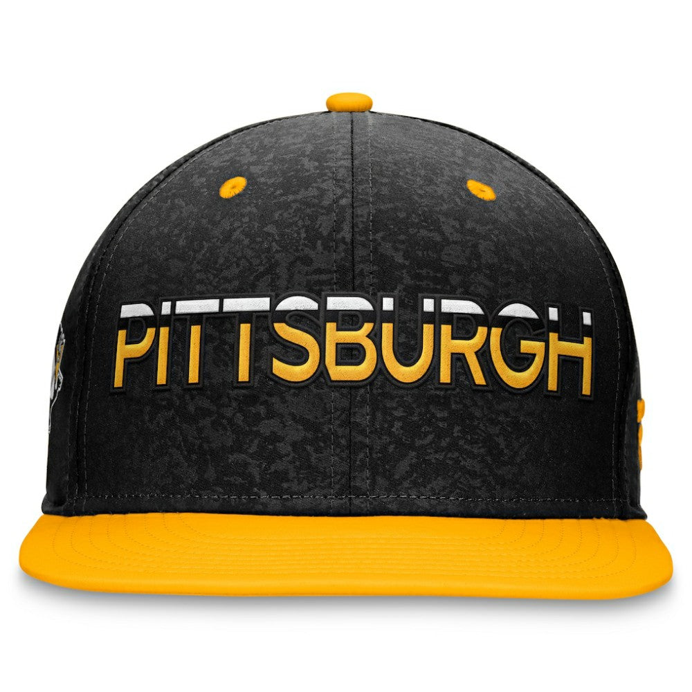 Pittsburgh Penguins Fanatics Authentic Pro Rink Two-Tone Snapback Hat – Black/Gold Discount