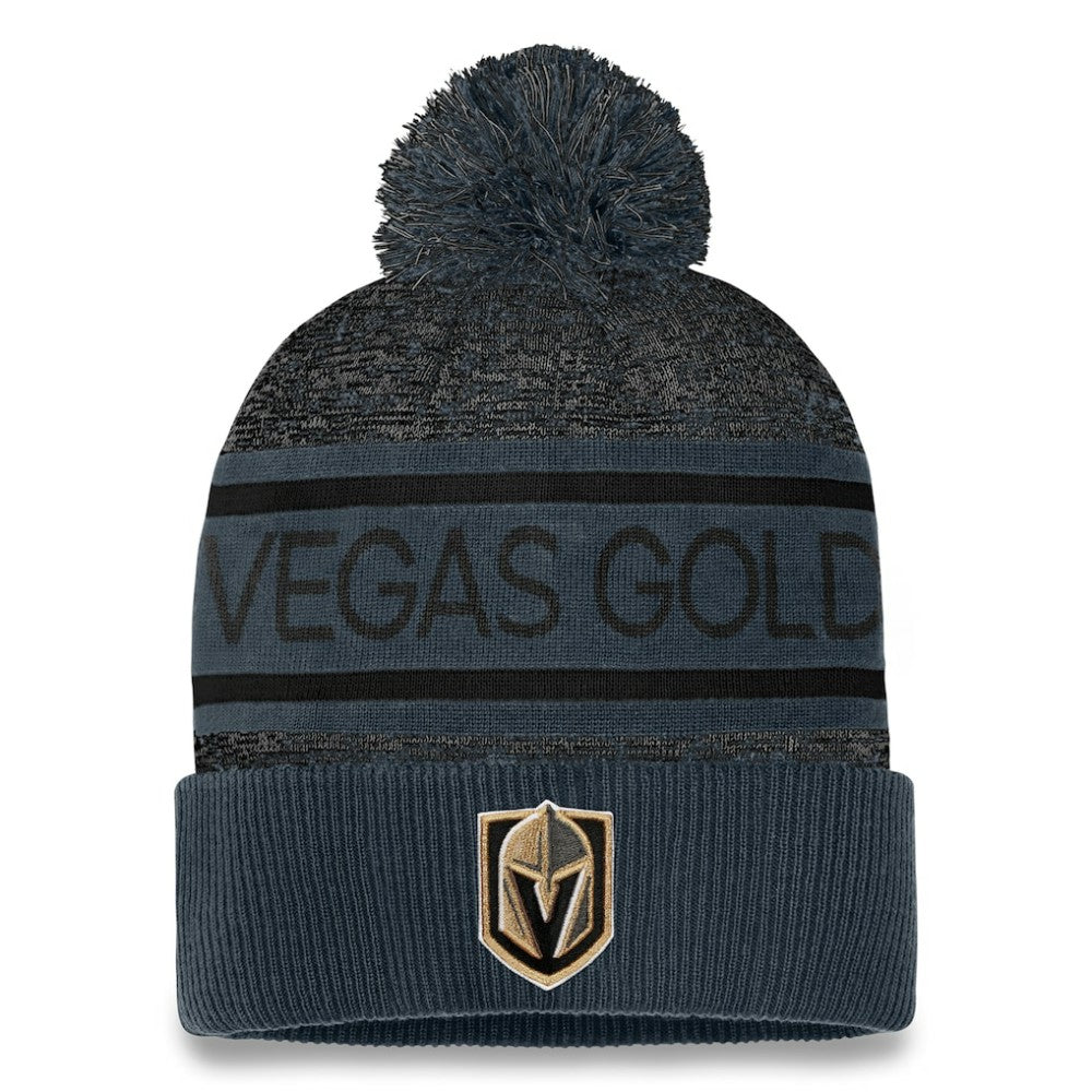 Vegas Golden Knights Fanatics Authentic Pro Cuffed Knit Hat with Pom On Sale