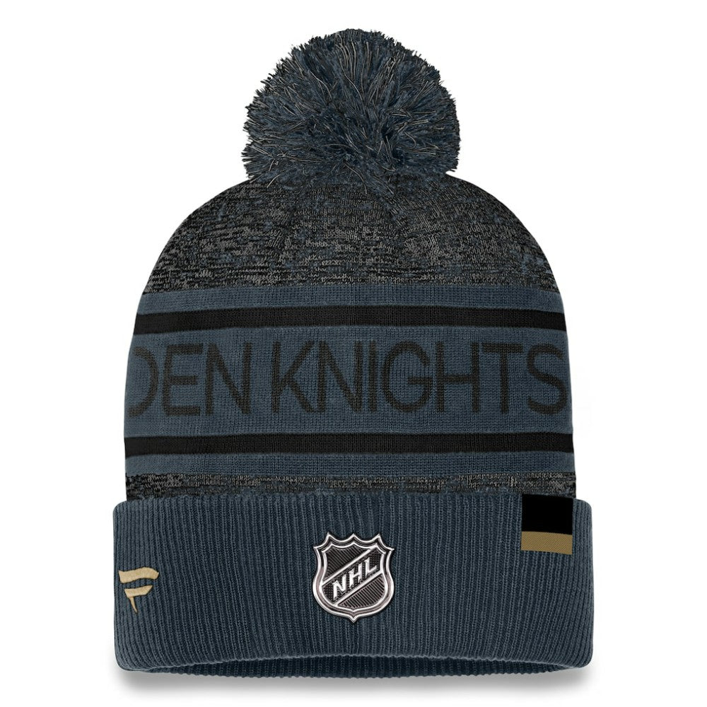 Vegas Golden Knights Fanatics Authentic Pro Cuffed Knit Hat with Pom On Sale