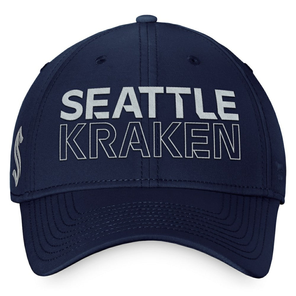 Seattle Kraken Fanatics Authentic Pro Road Flex Hat – Deep Sea Blue On Sale