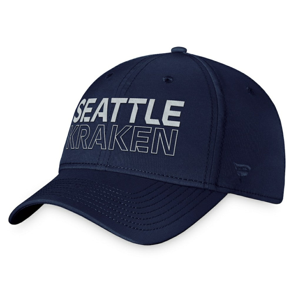 Seattle Kraken Fanatics Authentic Pro Road Flex Hat – Deep Sea Blue On Sale