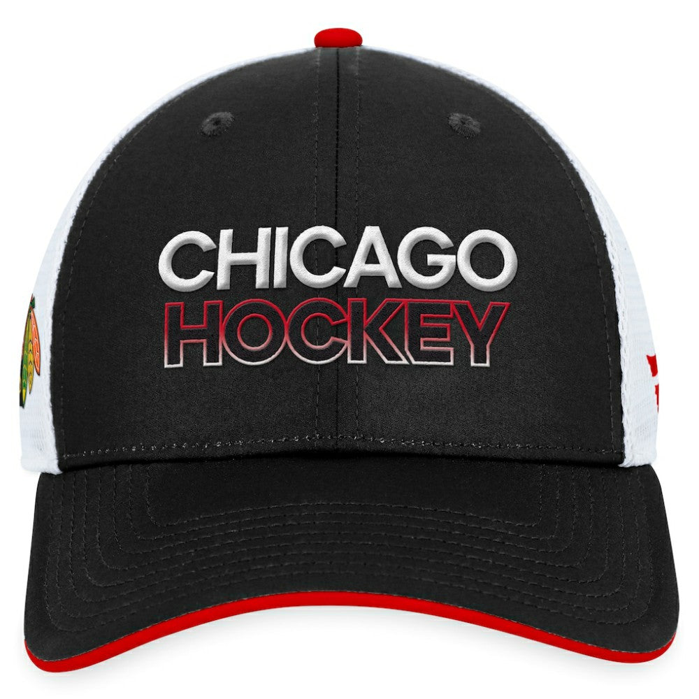Chicago Blackhawks Fanatics Authentic Pro Rink Trucker Adjustable Hat On Sale
