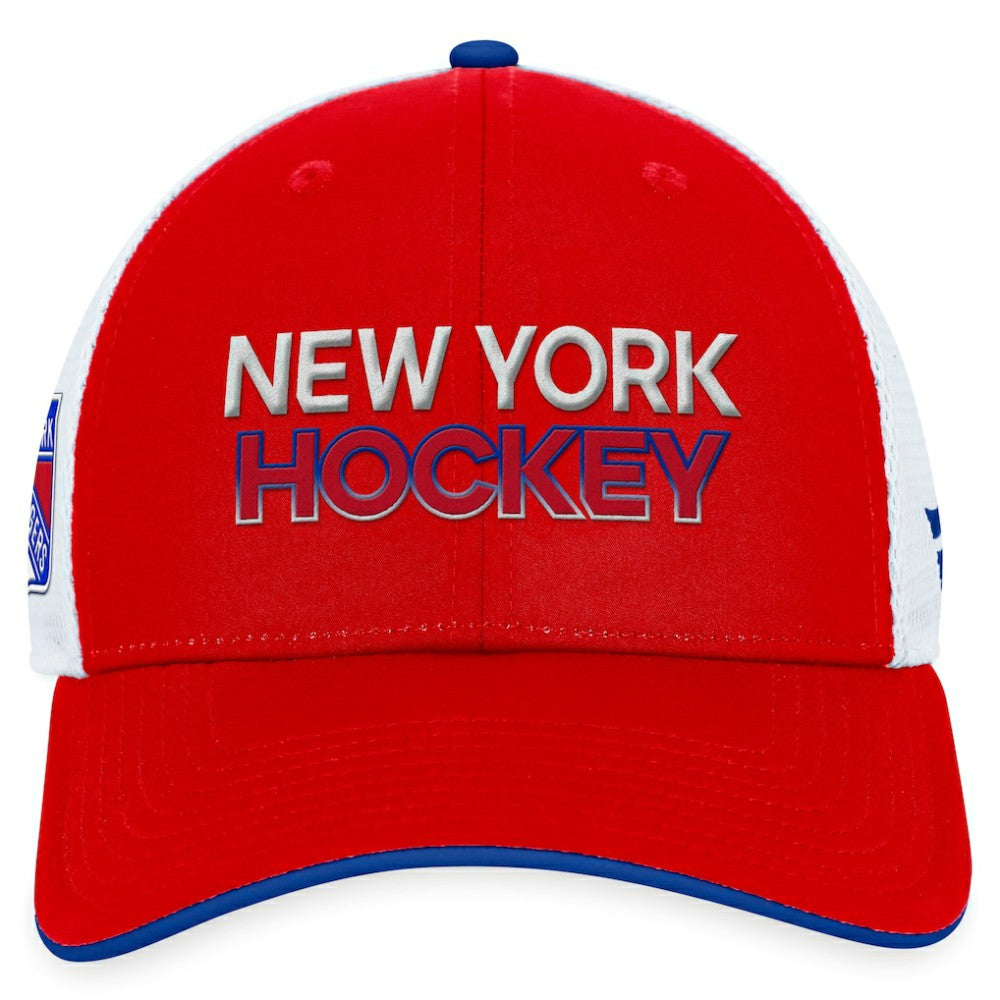 New York Rangers Fanatics Authentic Pro Rink Trucker Adjustable Hat Discount