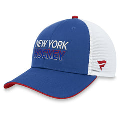 New York Rangers Fanatics Authentic Pro Rink Trucker Adjustable Hat For Sale