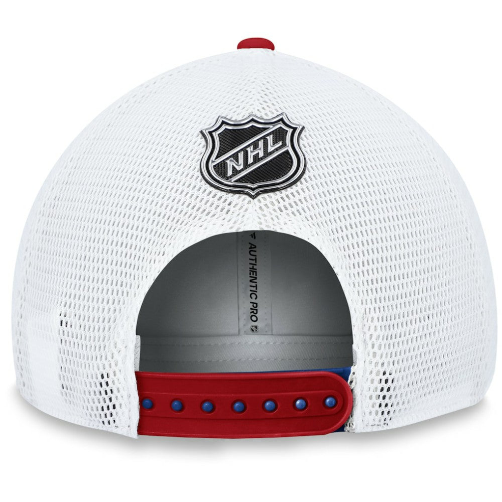 New York Rangers Fanatics Authentic Pro Rink Trucker Adjustable Hat For Sale