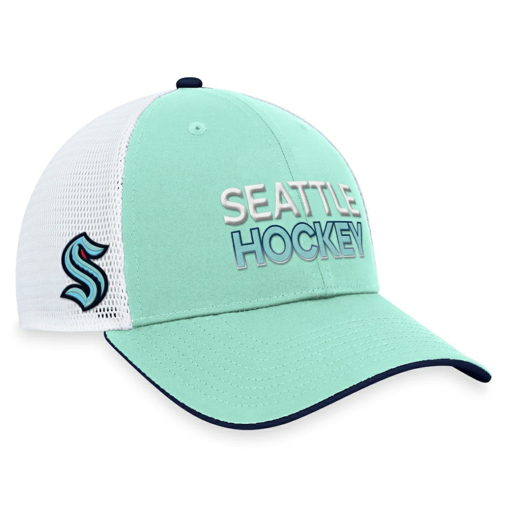 Seattle Kraken Fanatics Authentic Pro Rink Trucker Adjustable Hat Online