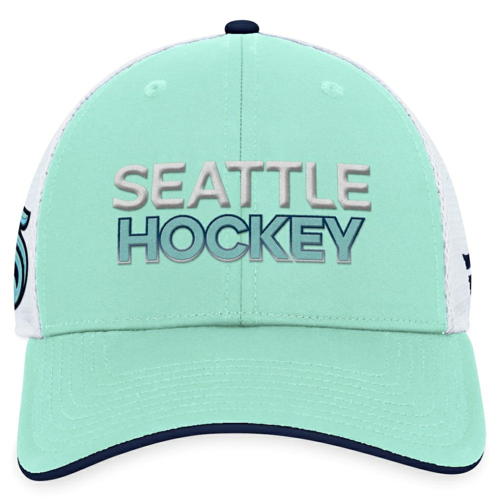 Seattle Kraken Fanatics Authentic Pro Rink Trucker Adjustable Hat Online
