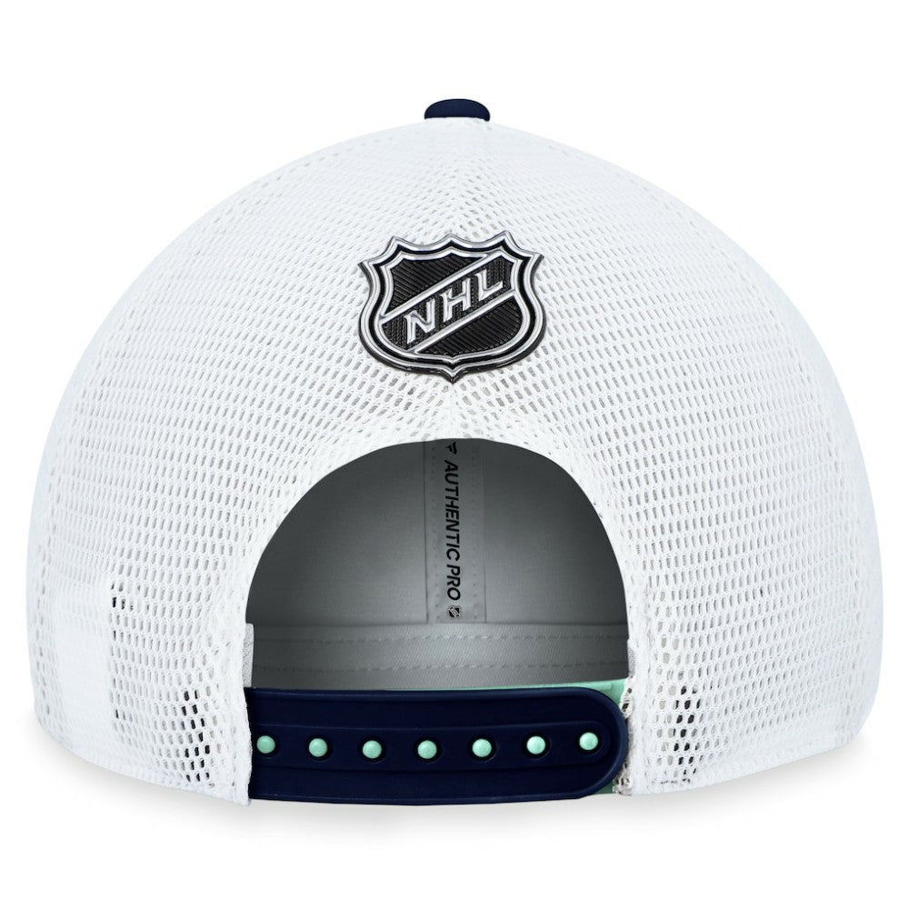 Seattle Kraken Fanatics Authentic Pro Rink Trucker Adjustable Hat Online